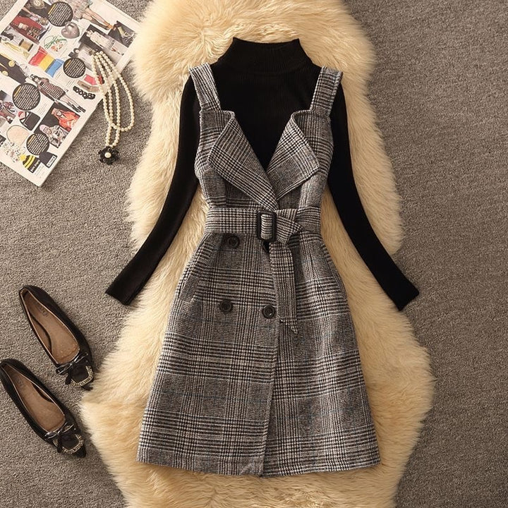 【dress】チェック柄キャミワンピース　N2257