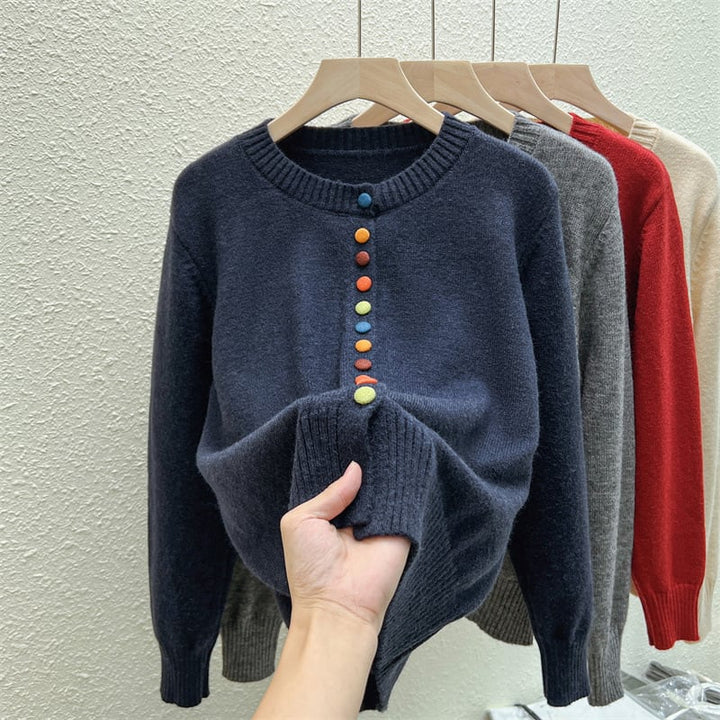 【outer】ボーダー柄デザインニットカーデ　M26814