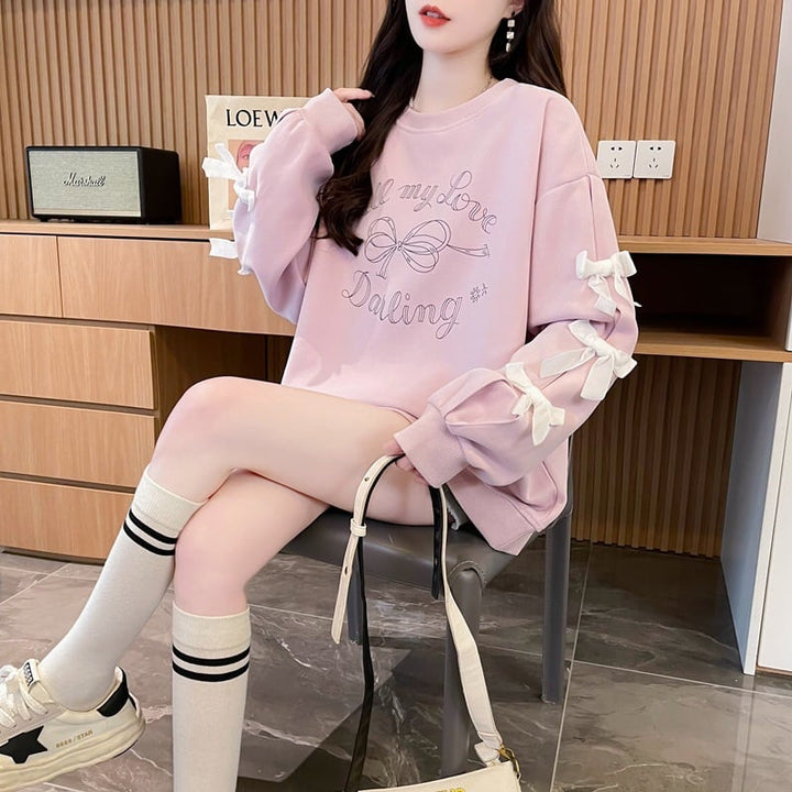 【tops】リボン付きプルオーバー　M26564