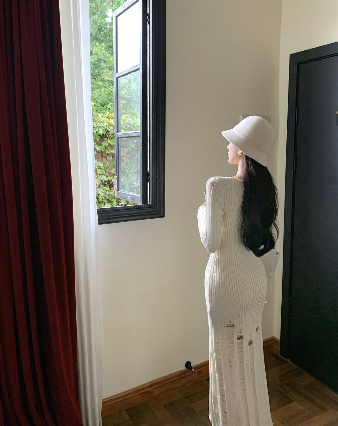 【dress】マーメイドニットワンピース　M26635