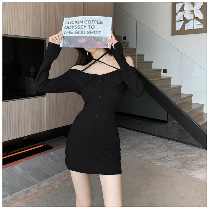 【dress】絶対欲しい ファッションセクシーワンピース着瘦せ　M16984