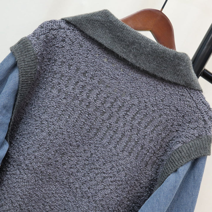 【outer】フラップポケットニットカーデ　M18290