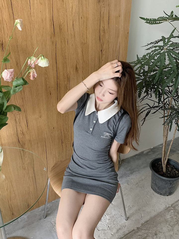 【dress】POLOネックワンピース　M24835