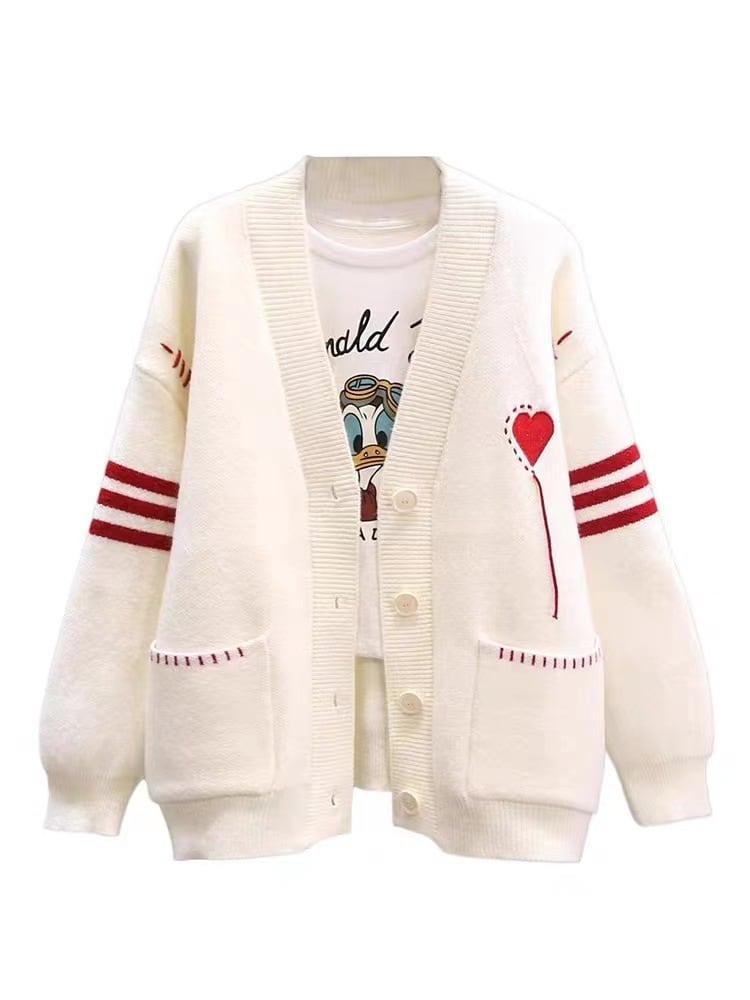 【outer】Vネックニットカーディガン　M18168
