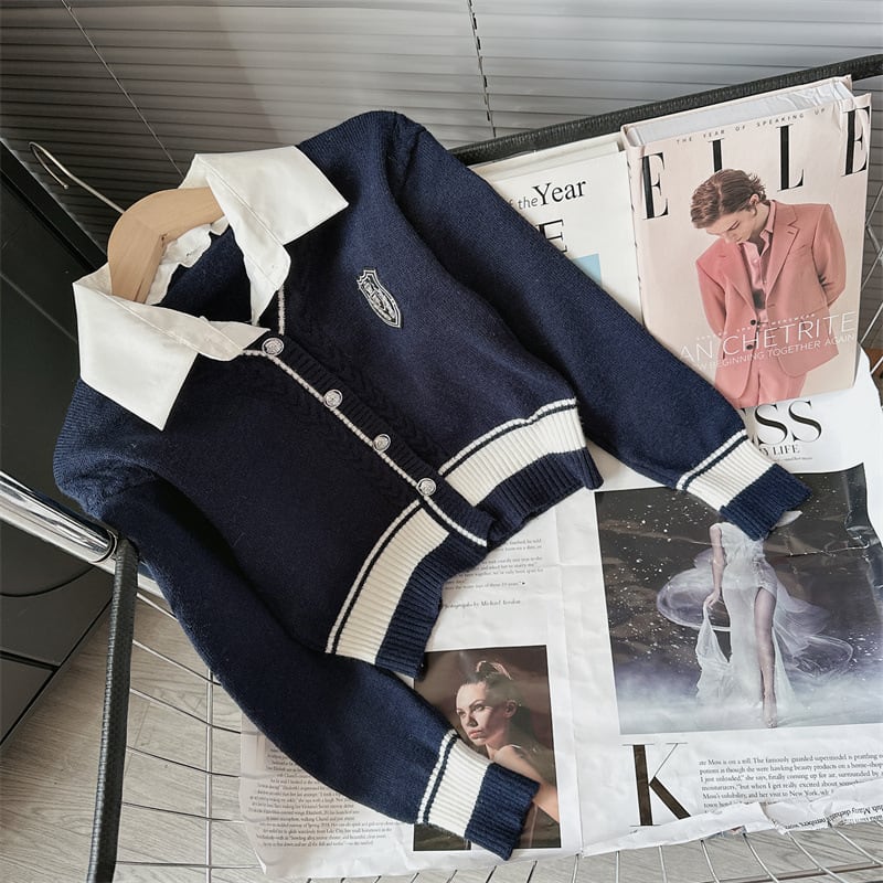 【outer】ドッキングニットカーデ　M18026