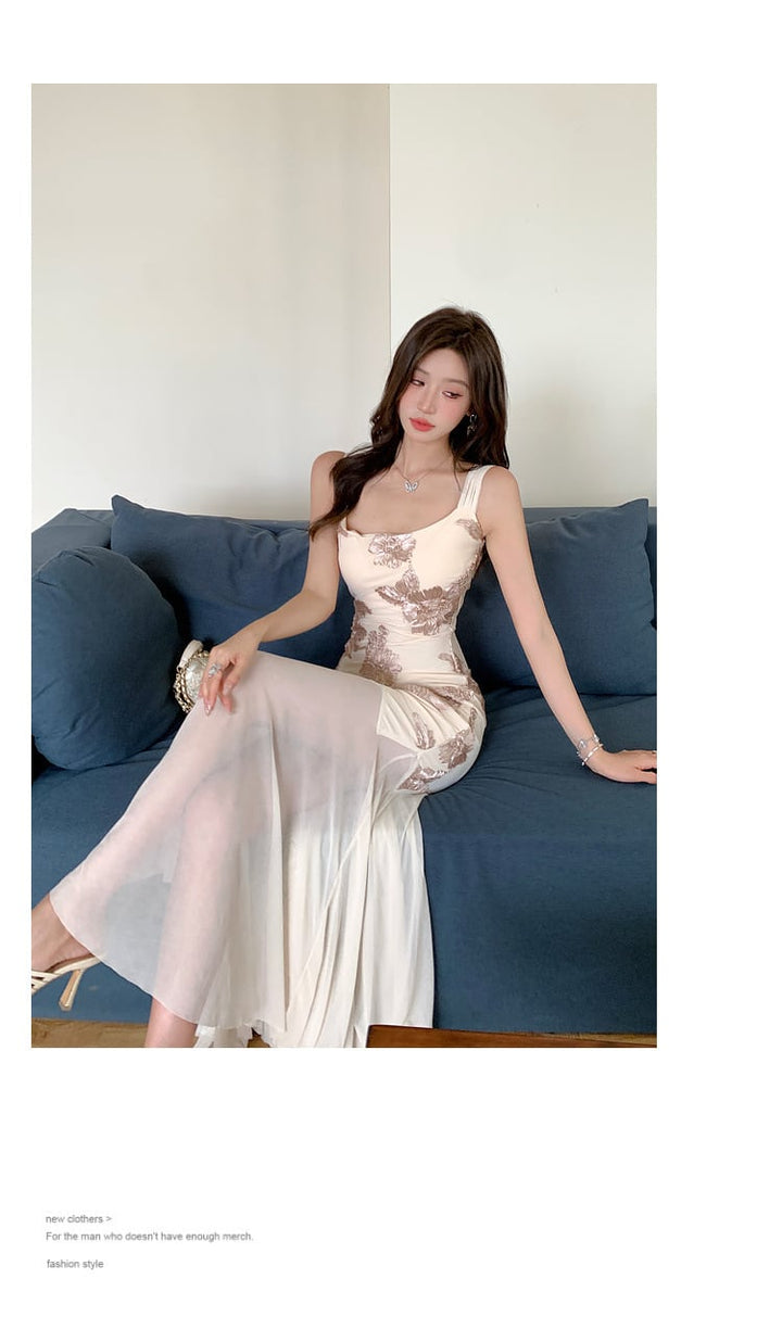 【dress】キャミ切り替えワンピース　M24173