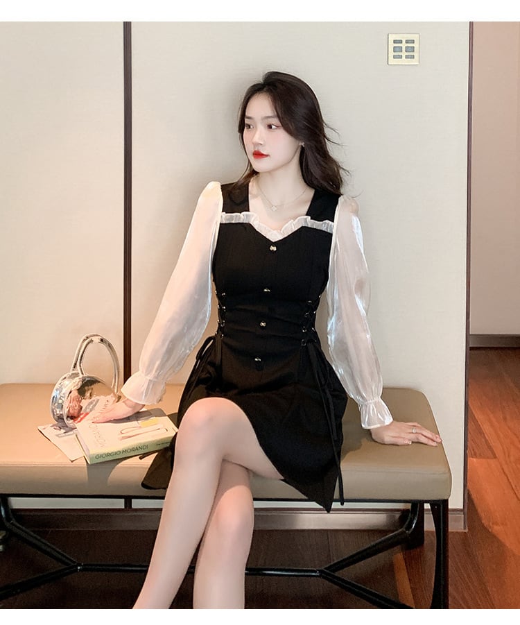 【dress】女性力を高める～切り替えデートワンピース　M17086