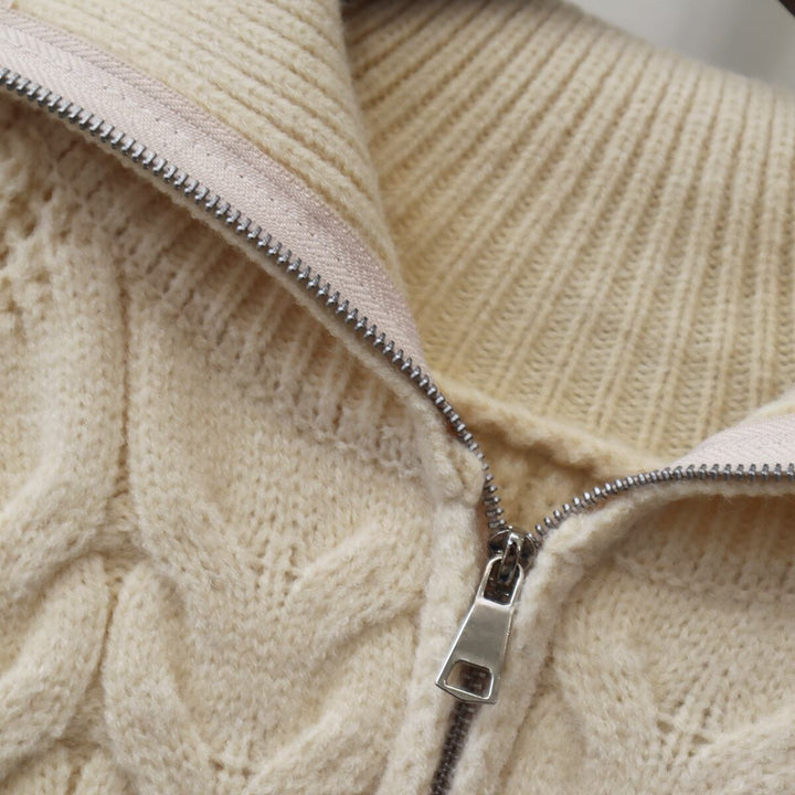 【outer】ファスナーニットカーデ　M28125