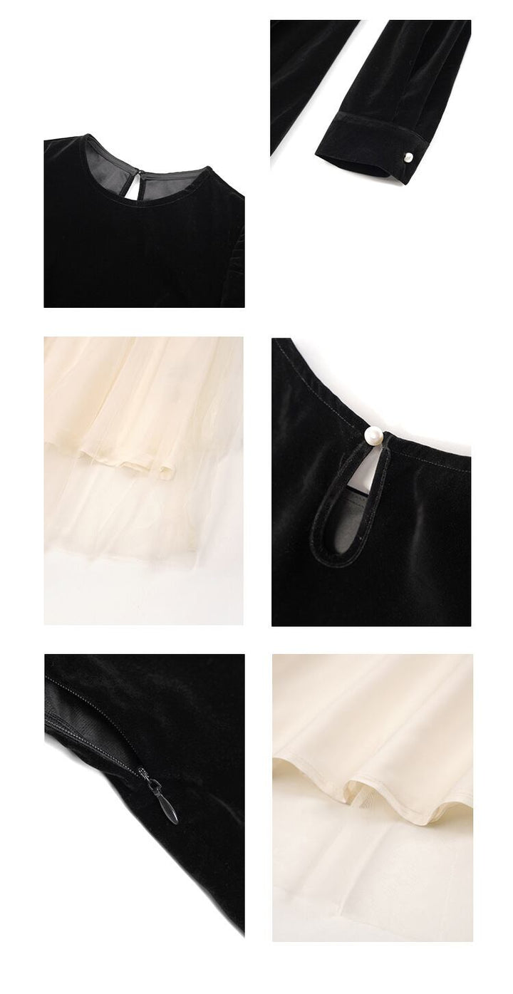 【dress】チュールドッキングワンピース　M26460
