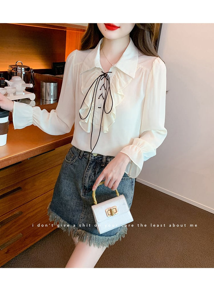 【tops】優しい雰囲気スウィートシャツトップス　M17603