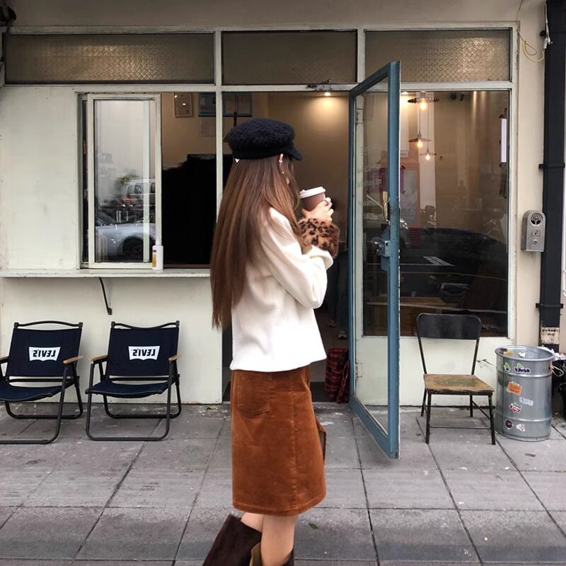 【outer】ヒョウ柄ファーショートコート　M28485