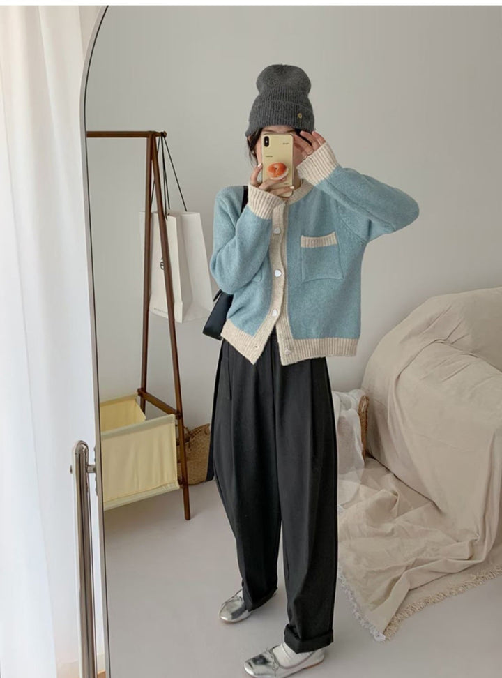 【outer】クルーネックニットカーデ　M17985