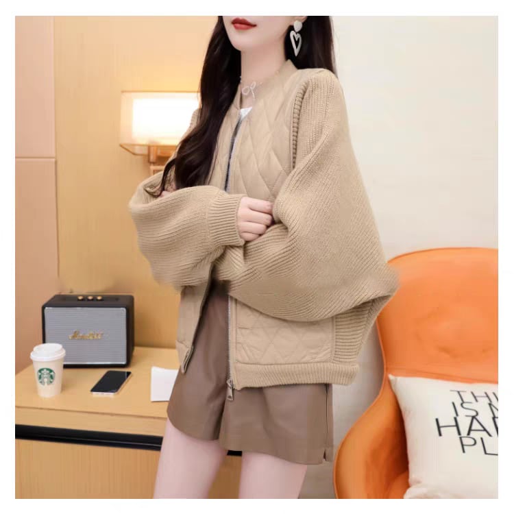 【outer】切り替えニットカーデ　M27024
