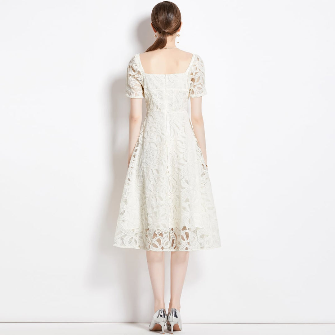 【dress】高級感 エレガントレースデートワンピース　M17141