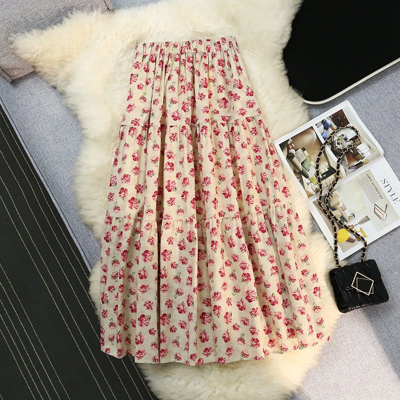 【bottoms】プリントスカート　M23939