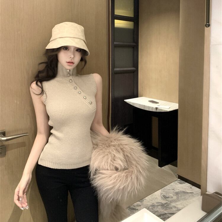 【tops】ノースリーブニットトップス　M28540