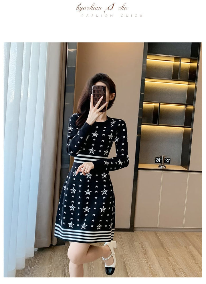 【dress】今季マストバイエレガントニットワンピース　M17470