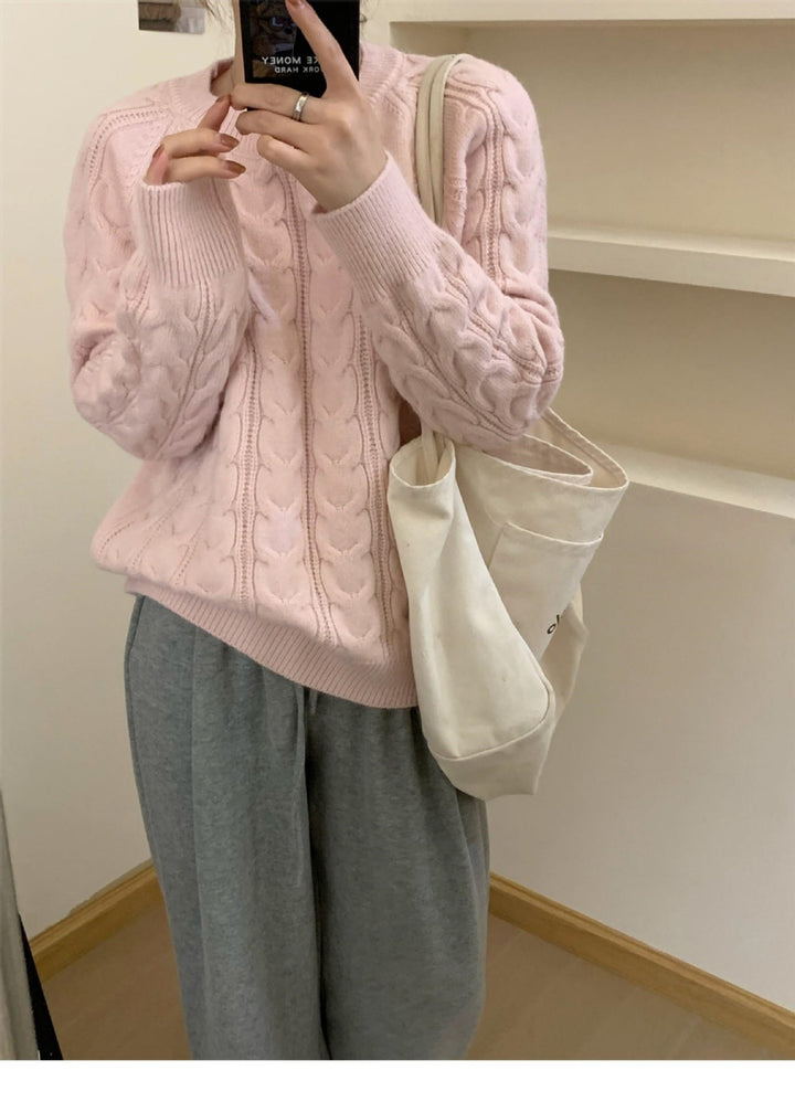 【tops】クルーネックニットセーター　M17980