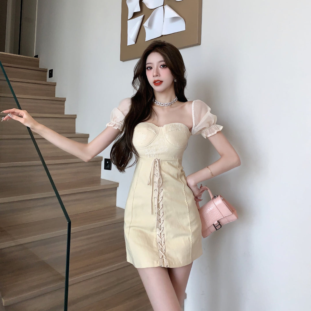 【dress】おしゃれ度高まるエレガントデートワンピース　M17454