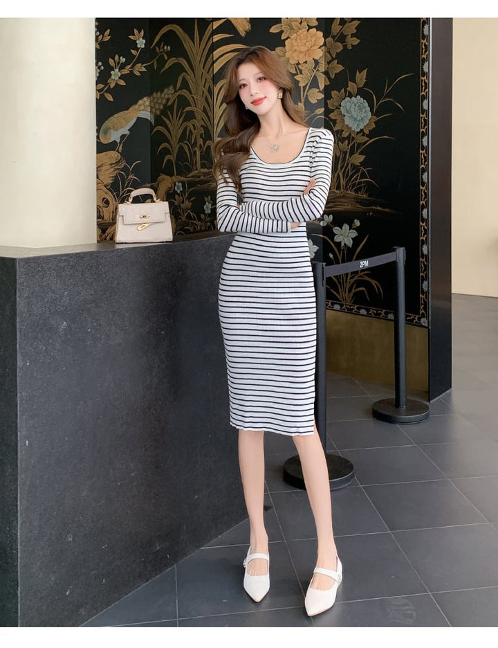 【dress】ボーダー柄ワンピース　M26548