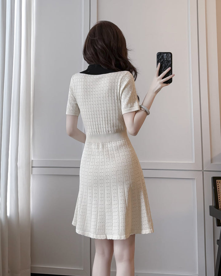 【dress】Aラインニットワンピース Q8468