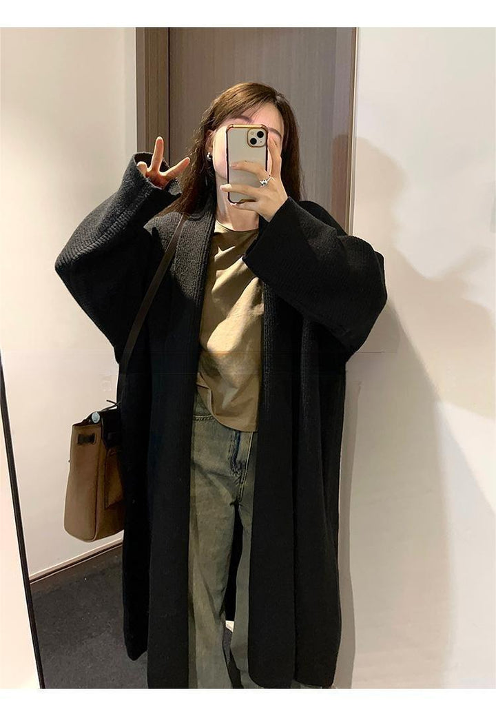 【outer】ロング丈ニットカーデ　M19009