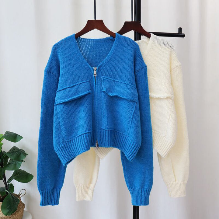 【outer】ファスナーニットカーデ　M27908