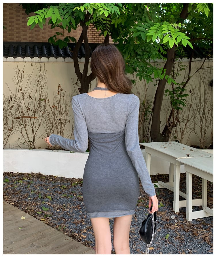 【dress】切り替えワンピース　M26584