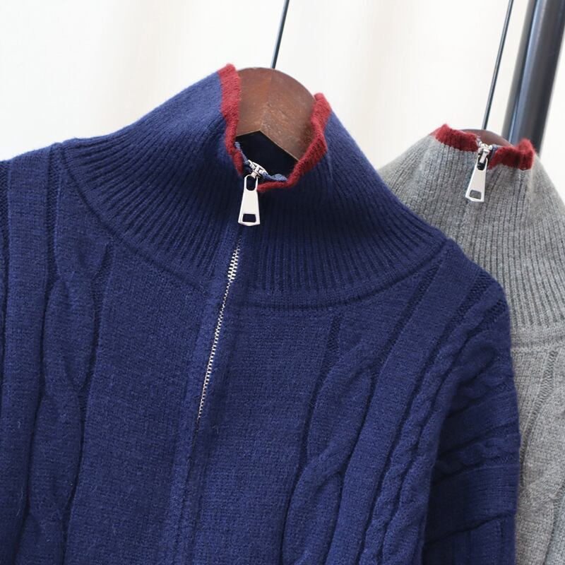 【outer】ファスナーニットカーデ　M27814