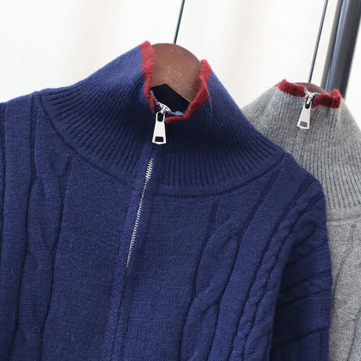 【outer】ファスナーニットカーデ　M27814