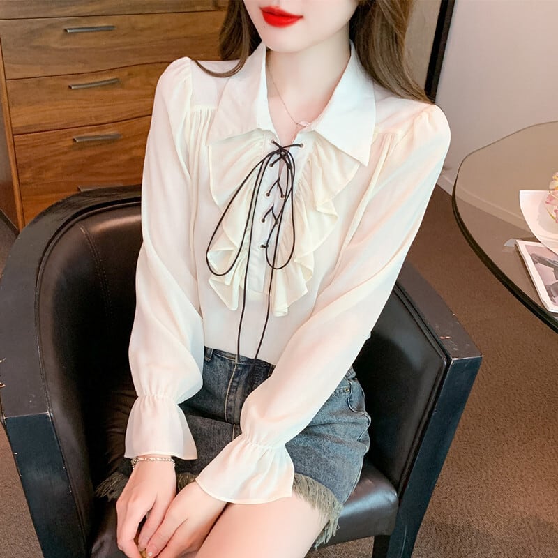 【tops】優しい雰囲気スウィートシャツトップス　M17603