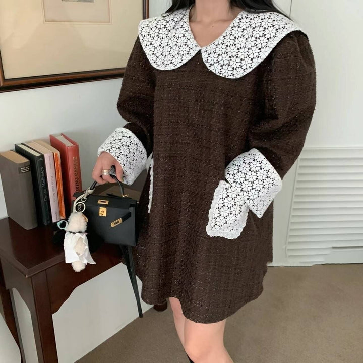 【dress】レース切り替ワンピース　M27097