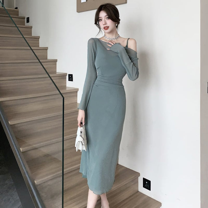 【set】高級感 chicエレガントオシャレセットアップ　M17286