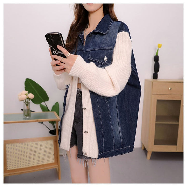 【outer】ドッキングニットカーデ　M19335