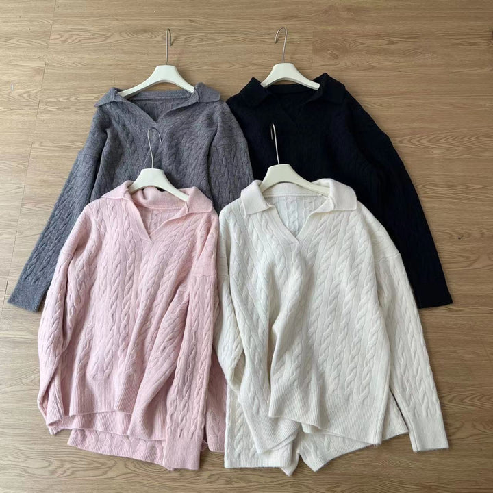 【set】ニットセーター×ショートパンツセット　M27019