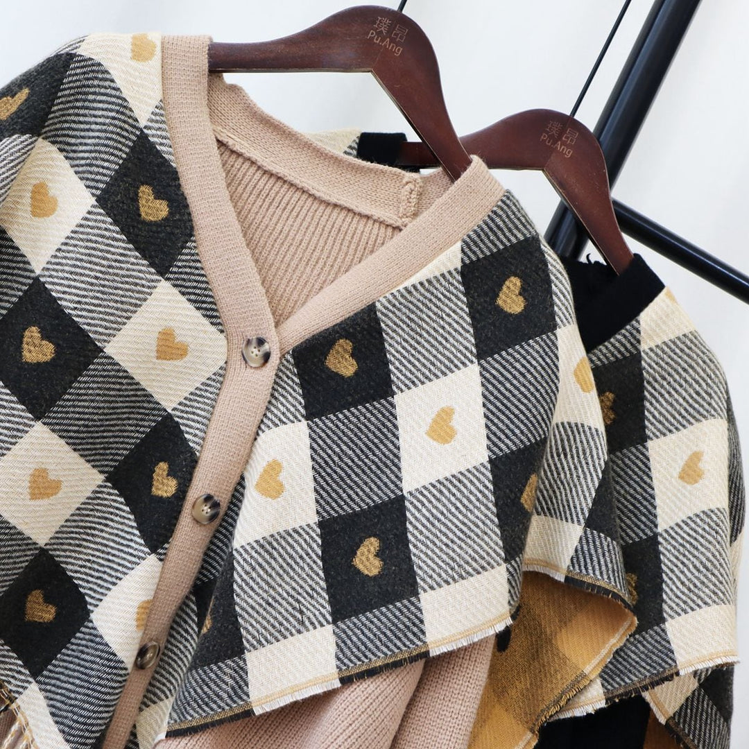 【outer】ドッキングVネックニットカーデ　M17965