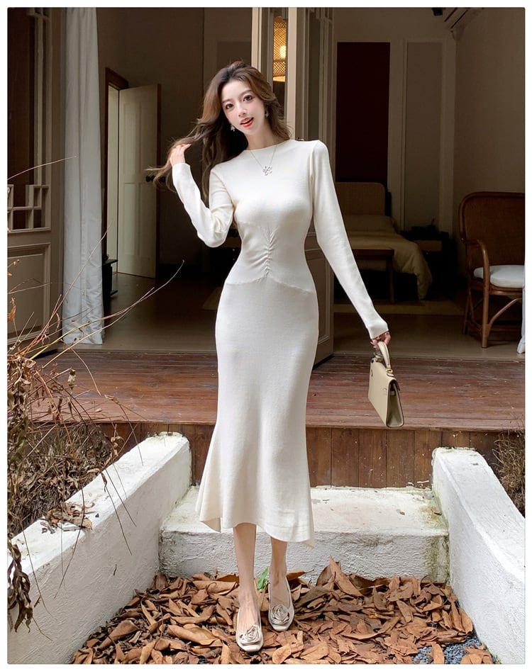 【dress】マーメイドニットワンピース　M25367
