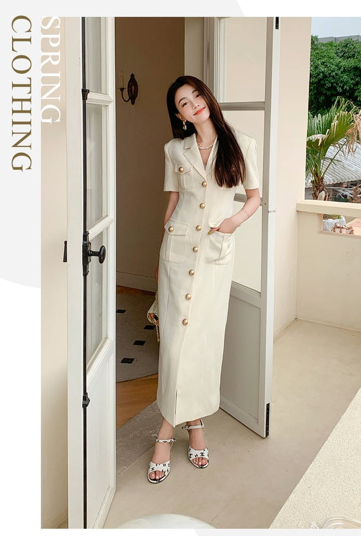 【dress】フラップポケットワンピース　M24071