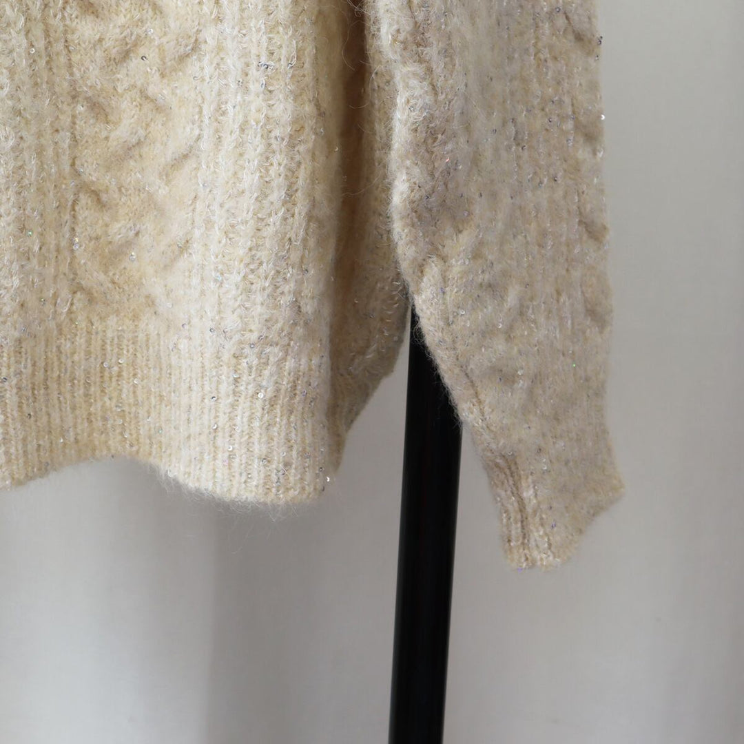 【tops】スパンコールニットセーター　M29332