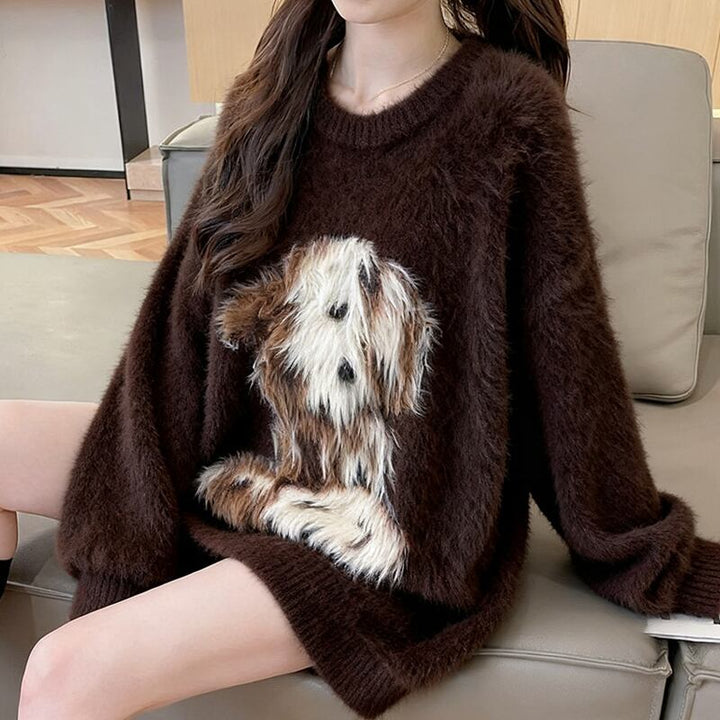 【tops】ファードッキングニットトップス Q7285