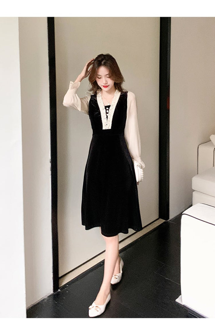 【dress】気質満点 エレガントオシャレデートワンピース　M17392