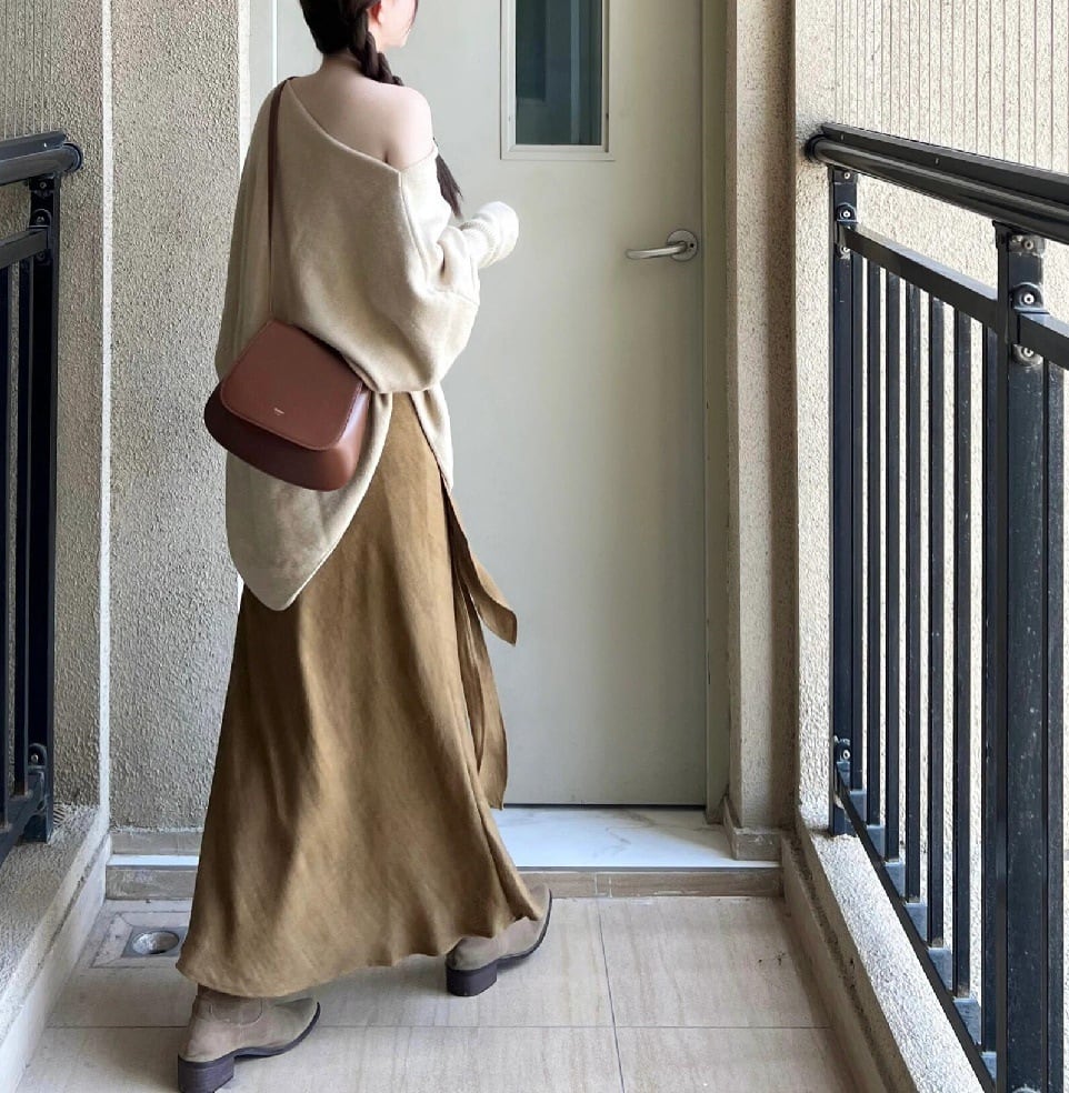 【set】ニットセーター+スカートセット　M26587