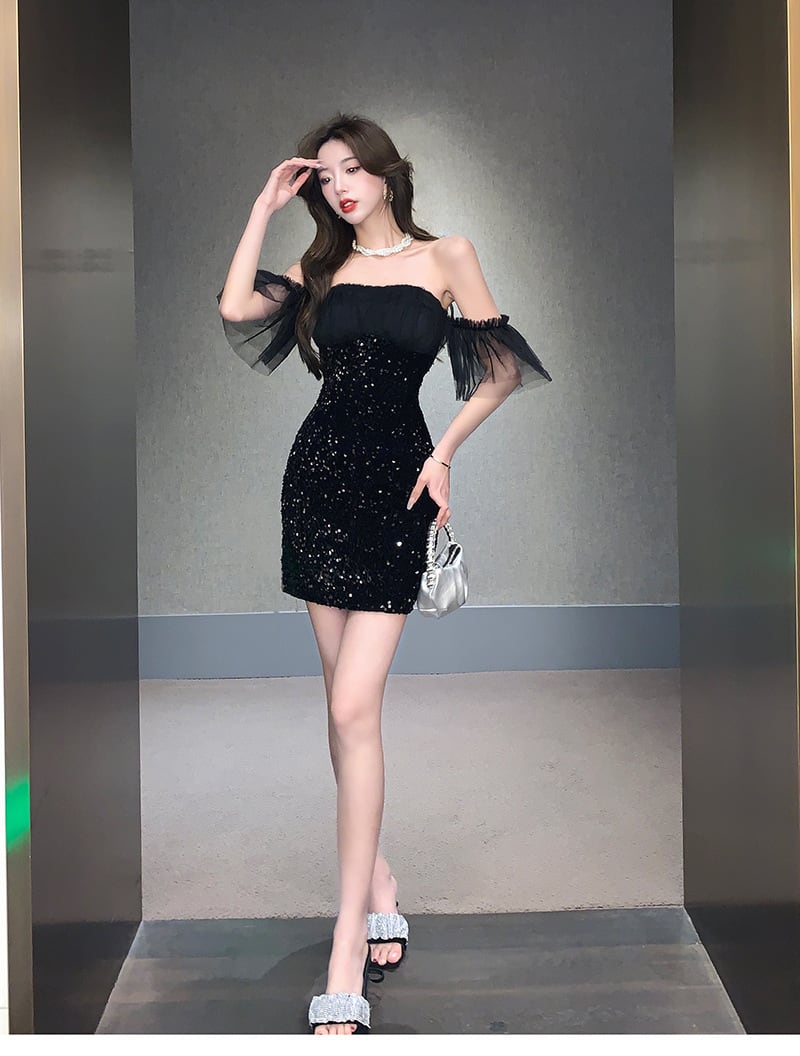 【dress】レディースファッションデートワンピース着瘦せ　M17353