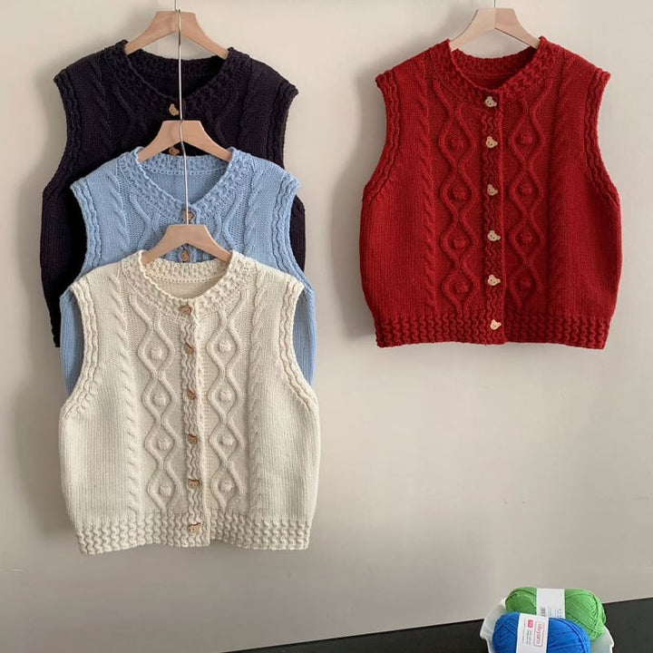【outer】4色展開ニットベスト Q8067