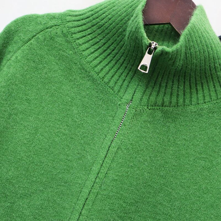 【outer】ファスナーニットカーデ　M27437