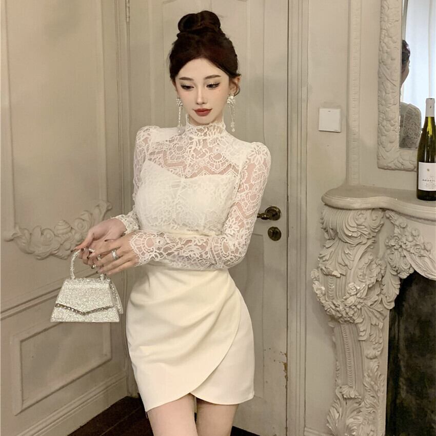 【dress】ドッキングレースワンピース　M29342