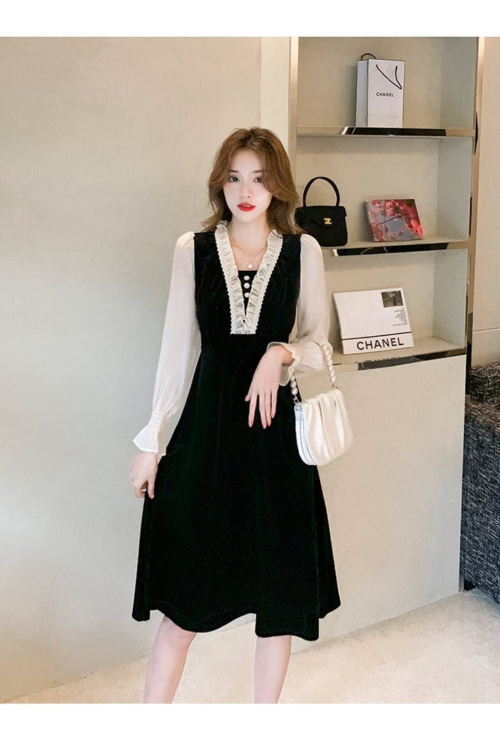 【dress】気質満点 エレガントオシャレデートワンピース　M17392