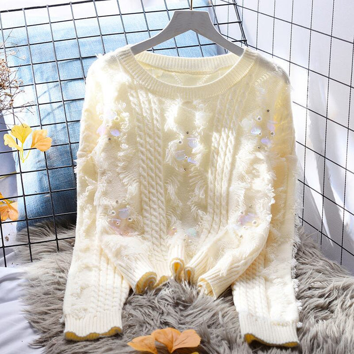 【tops】クルーネックニットセーター　M29188