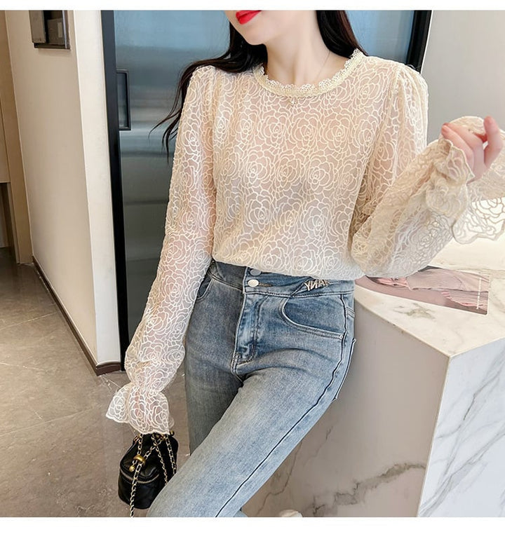 【tops】レースシャツトップス　M20983
