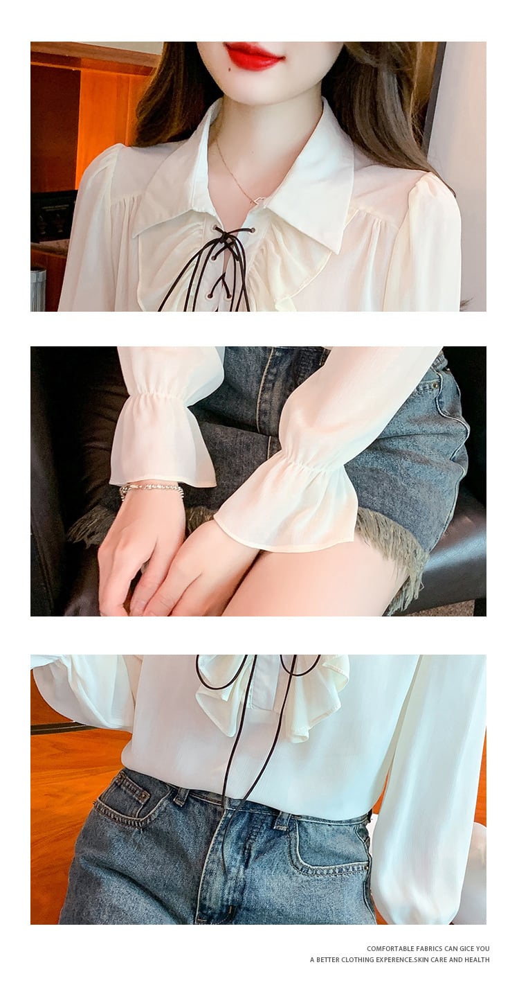 【tops】優しい雰囲気スウィートシャツトップス　M17603